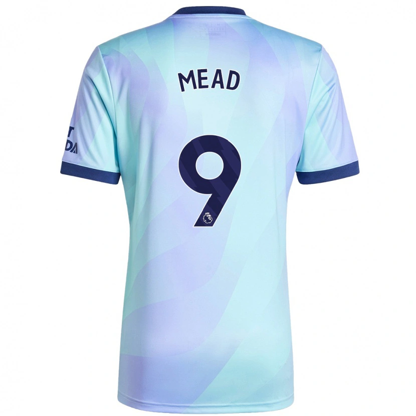 Danxen Pánské Beth Mead #9 Aqua Třetí Hráčské Dresy 2024/25 Dres