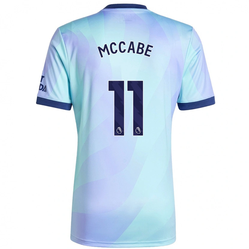 Danxen Pánské Katie Mccabe #11 Aqua Třetí Hráčské Dresy 2024/25 Dres