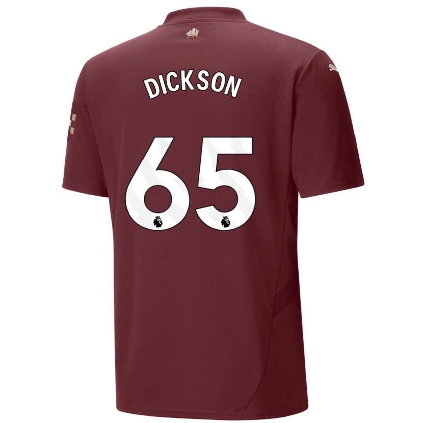 Danxen Pánské Will Dickson #65 Kaštanové Třetí Hráčské Dresy 2024/25 Dres