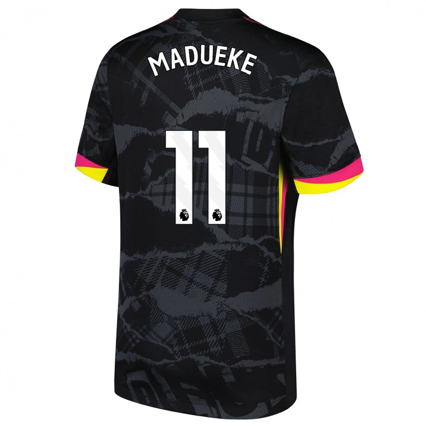 Danxen Pánské Noni Madueke #11 Černá Růžová Třetí Hráčské Dresy 2024/25 Dres
