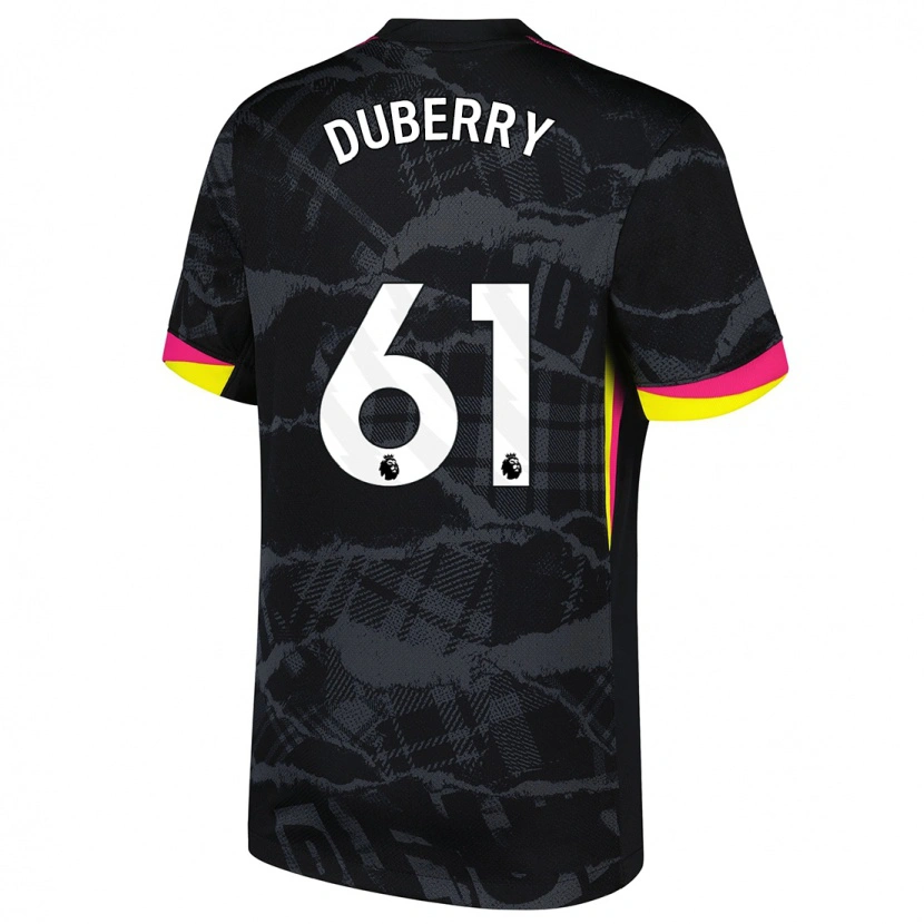 Danxen Pánské Zain Silcott-Duberry #61 Černá Růžová Třetí Hráčské Dresy 2024/25 Dres