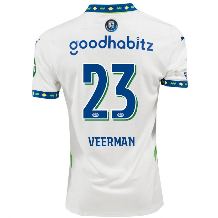 Danxen Pánské Joey Veerman #23 Bílá Tmavě Modrá Třetí Hráčské Dresy 2024/25 Dres