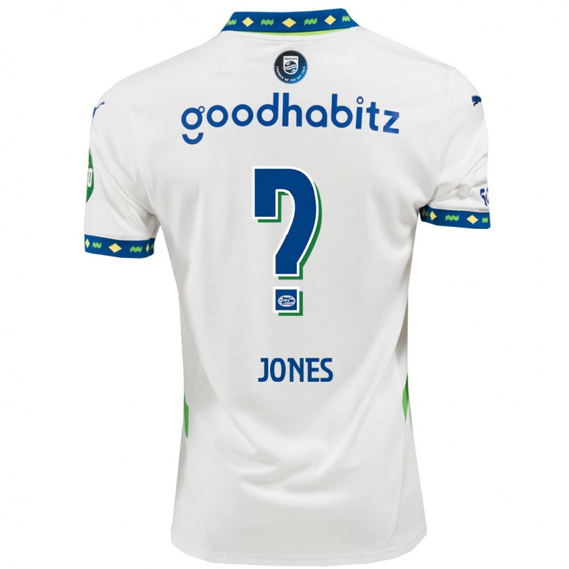 Danxen Pánské Austyn Jones #0 Bílá Tmavě Modrá Třetí Hráčské Dresy 2024/25 Dres