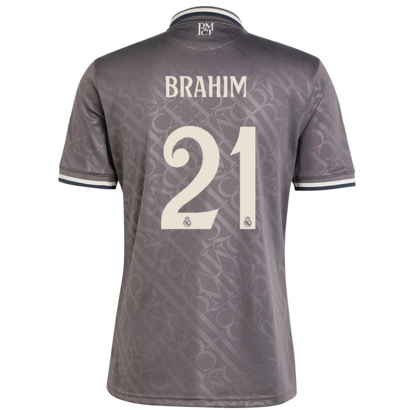 Danxen Pánské Brahim Díaz #21 Dřevěné Uhlí Třetí Hráčské Dresy 2024/25 Dres