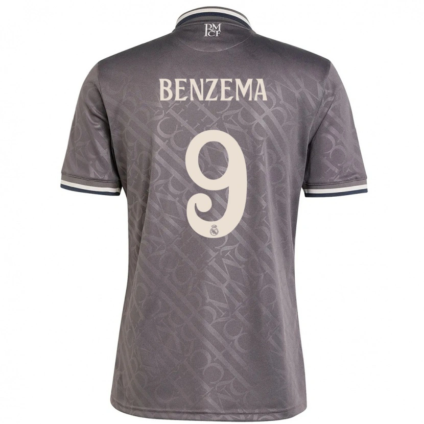 Danxen Pánské Karim Benzema #9 Dřevěné Uhlí Třetí Hráčské Dresy 2024/25 Dres