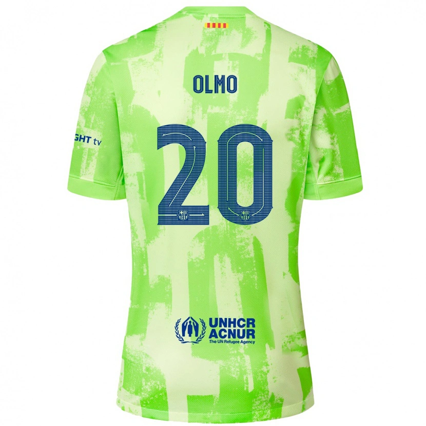 Danxen Pánské Dani Olmo #20 Vápno Třetí Hráčské Dresy 2024/25 Dres