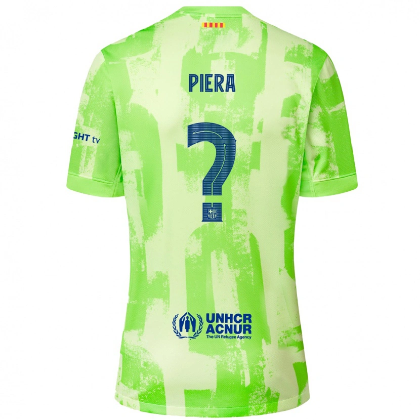 Danxen Pánské Juan Piera #0 Vápno Třetí Hráčské Dresy 2024/25 Dres