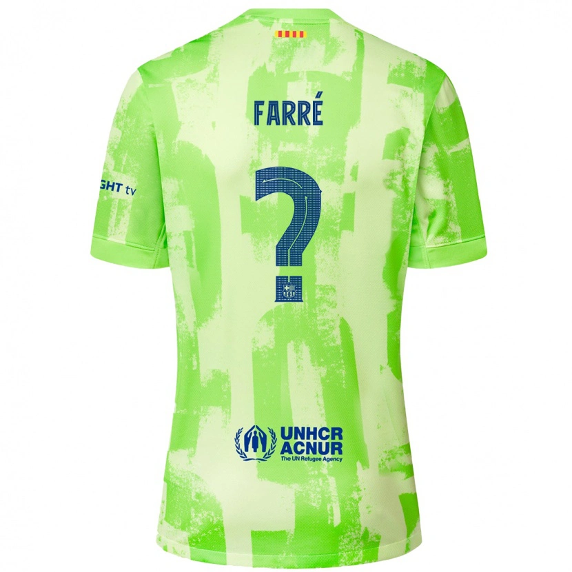 Danxen Pánské Landry Farré #0 Vápno Třetí Hráčské Dresy 2024/25 Dres