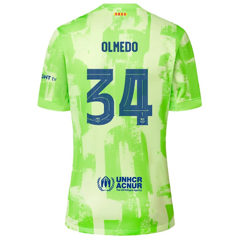 Danxen Pánské Alexis Olmedo #34 Vápno Třetí Hráčské Dresy 2024/25 Dres