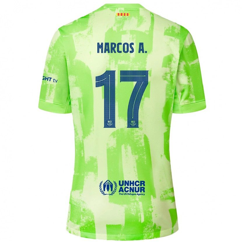 Danxen Pánské Marcos Alonso #17 Vápno Třetí Hráčské Dresy 2024/25 Dres