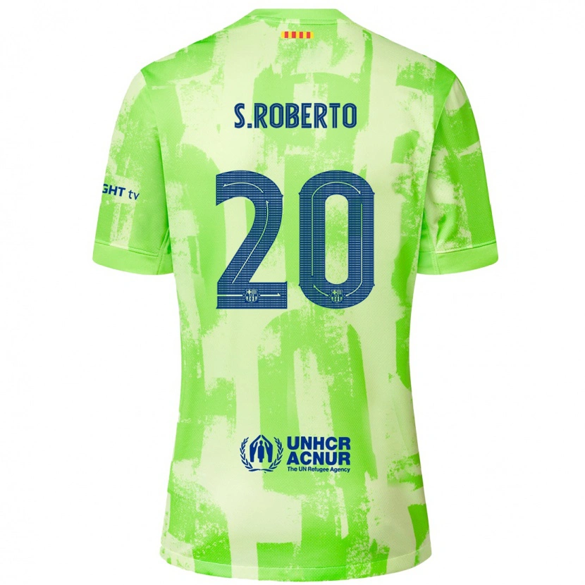 Danxen Pánské Sergi Roberto #20 Vápno Třetí Hráčské Dresy 2024/25 Dres
