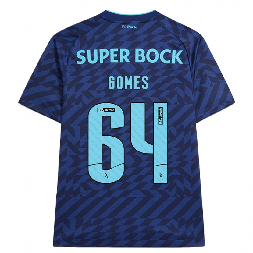 Danxen Pánské Luís Gomes #64 Námořnická Modř Třetí Hráčské Dresy 2024/25 Dres