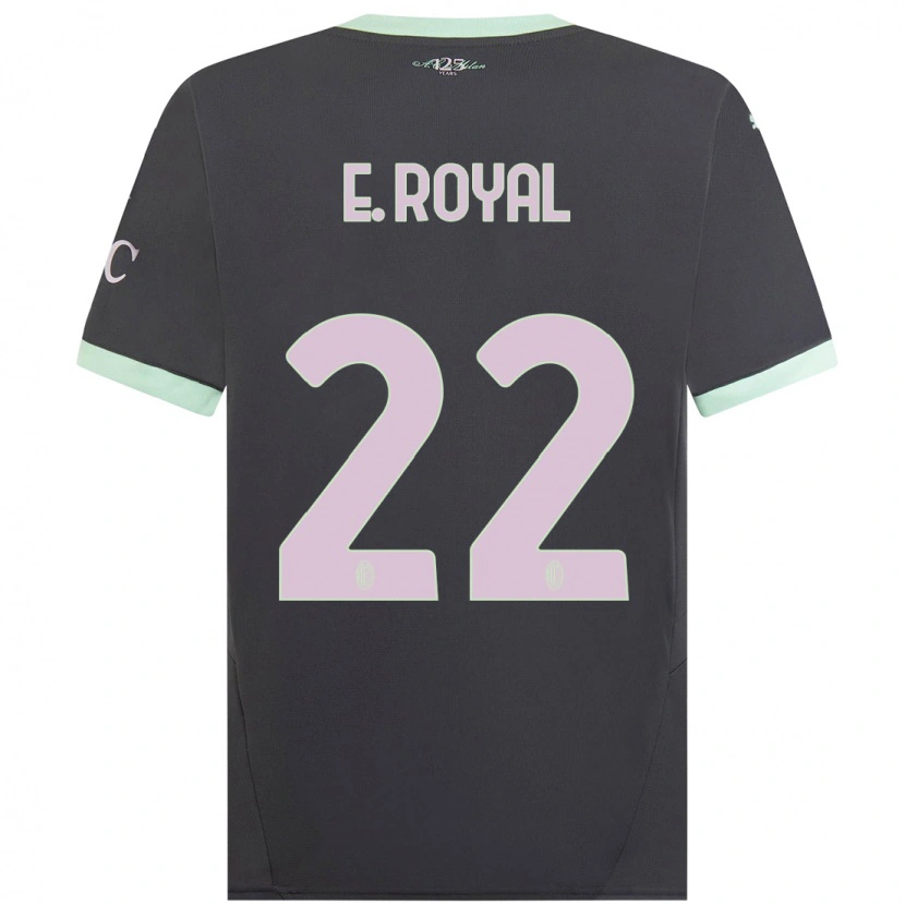 Danxen Pánské Emerson Royal #22 Šedá Třetí Hráčské Dresy 2024/25 Dres