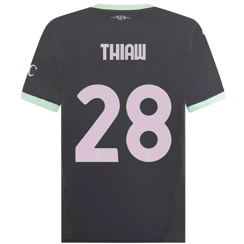 Danxen Pánské Malick Thiaw #28 Šedá Třetí Hráčské Dresy 2024/25 Dres