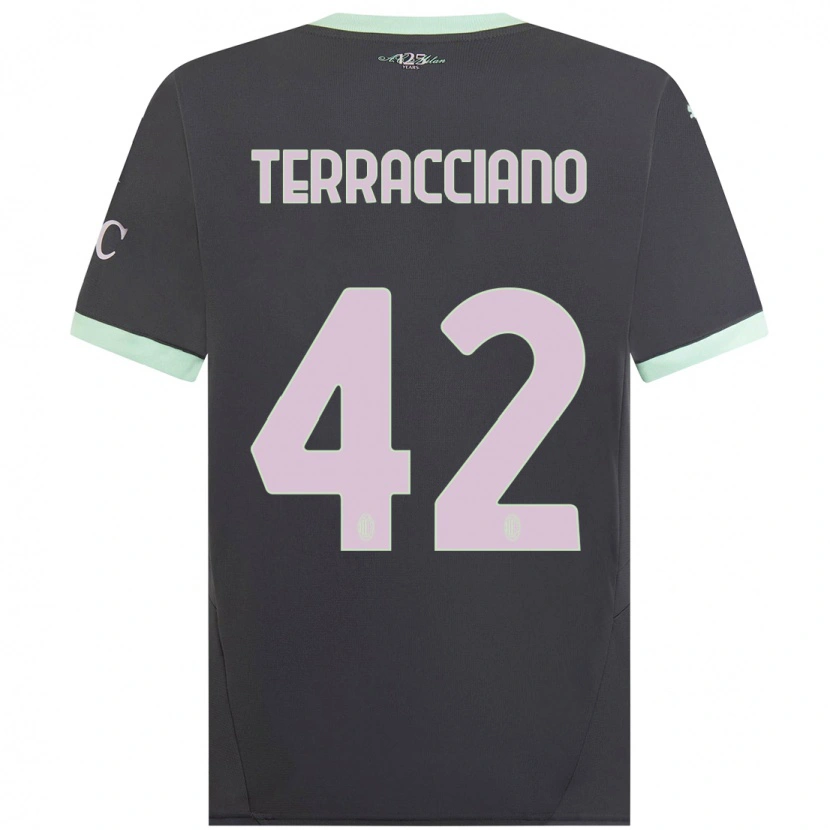 Danxen Pánské Filippo Terracciano #42 Šedá Třetí Hráčské Dresy 2024/25 Dres
