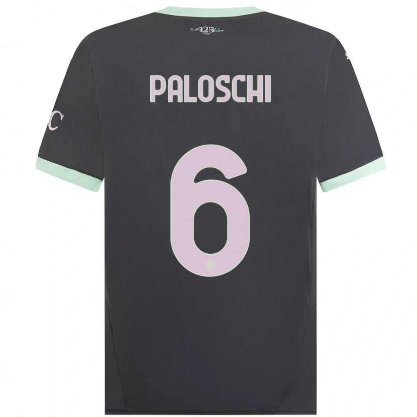 Danxen Pánské Dorian Paloschi #6 Šedá Třetí Hráčské Dresy 2024/25 Dres