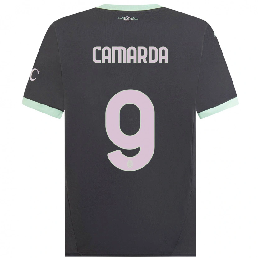 Danxen Pánské Francesco Camarda #9 Šedá Třetí Hráčské Dresy 2024/25 Dres