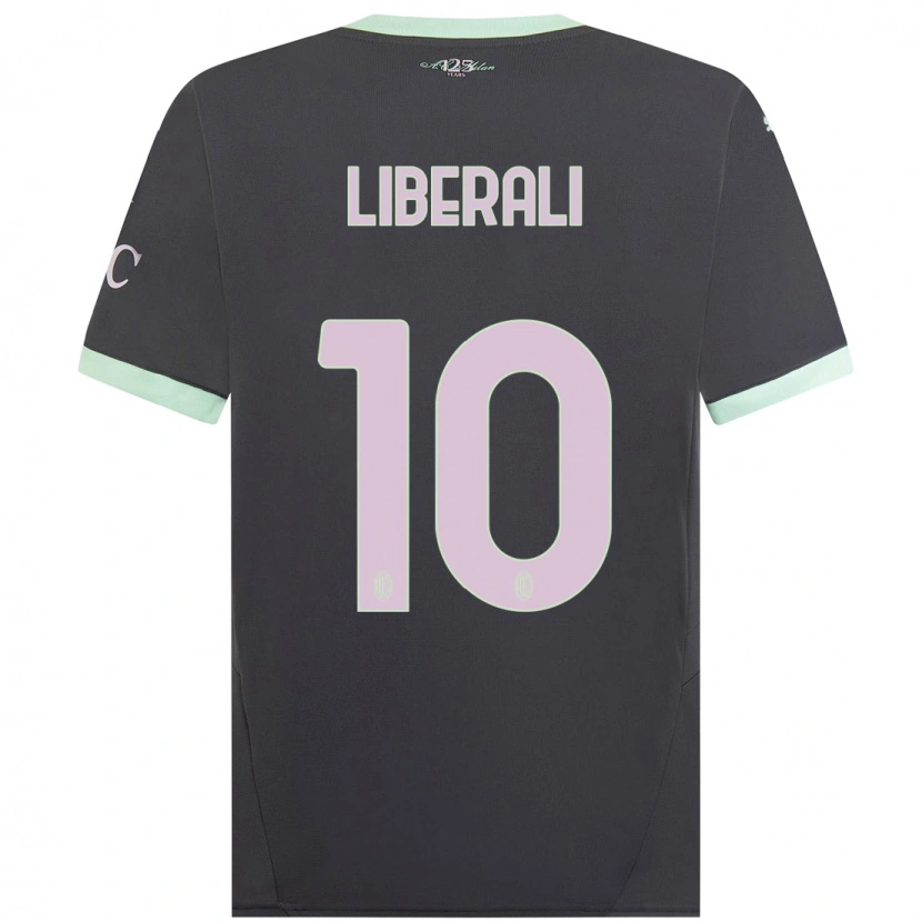 Danxen Pánské Mattia Liberali #10 Šedá Třetí Hráčské Dresy 2024/25 Dres