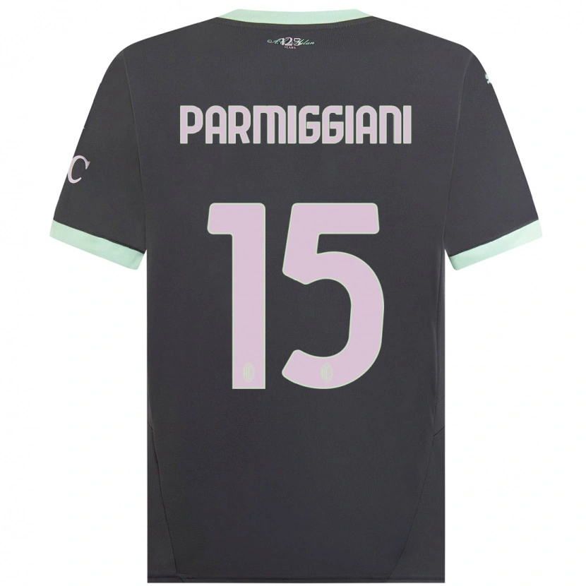 Danxen Pánské Pietro Parmiggiani #15 Šedá Třetí Hráčské Dresy 2024/25 Dres