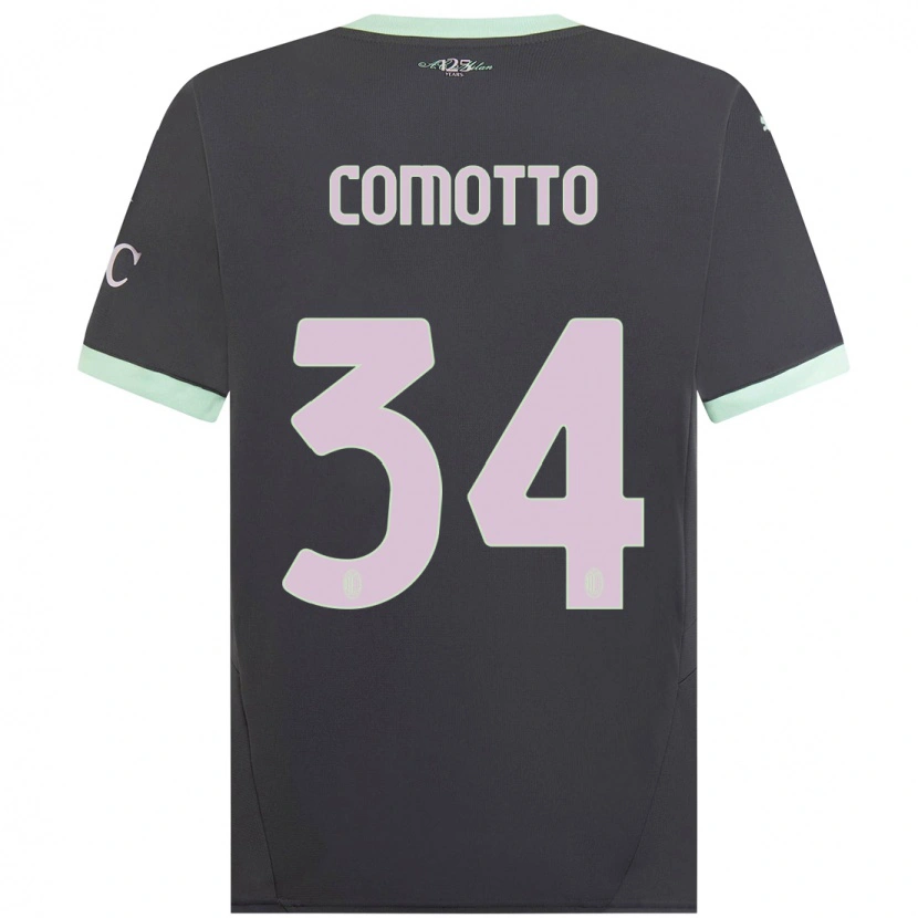 Danxen Pánské Christian Comotto #34 Šedá Třetí Hráčské Dresy 2024/25 Dres