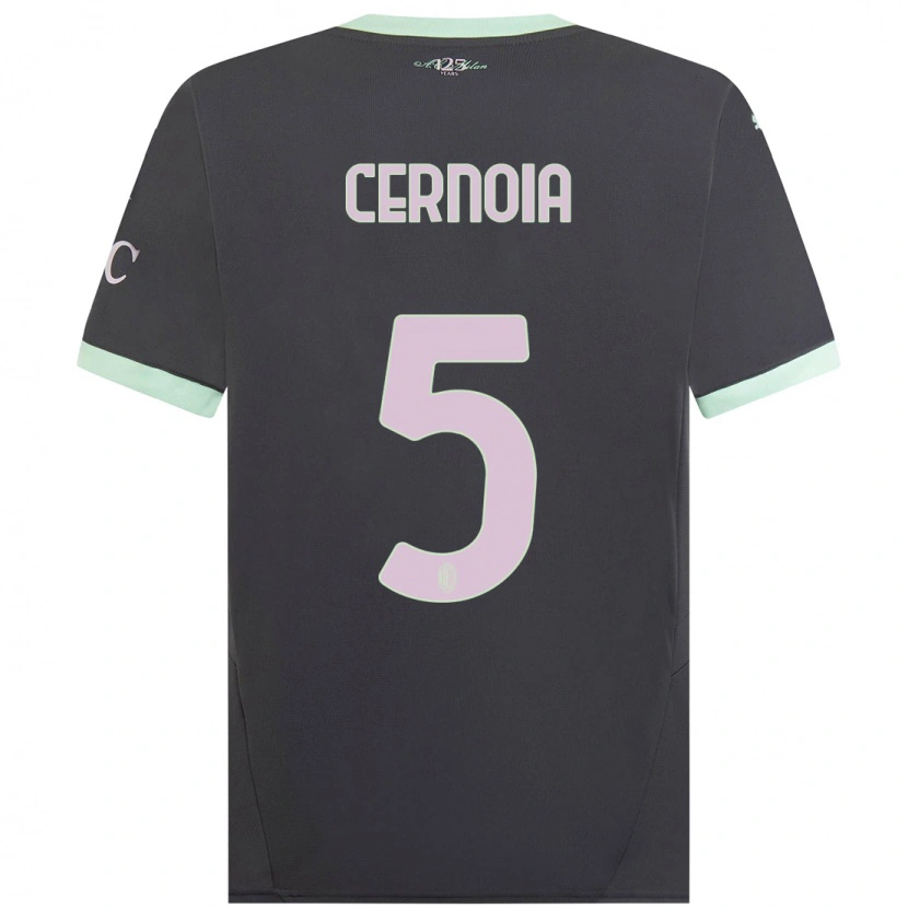 Danxen Pánské Valentina Cernoia #5 Šedá Třetí Hráčské Dresy 2024/25 Dres
