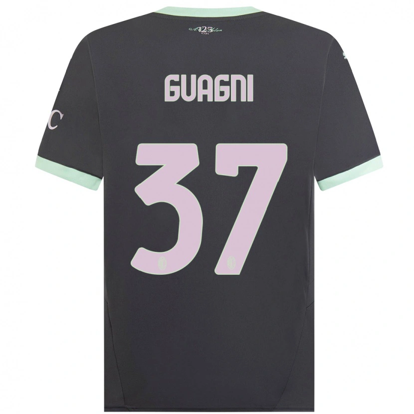 Danxen Pánské Alia Guagni #37 Šedá Třetí Hráčské Dresy 2024/25 Dres