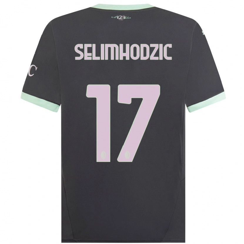 Danxen Pánské Noa Selimhodzic #17 Šedá Třetí Hráčské Dresy 2024/25 Dres