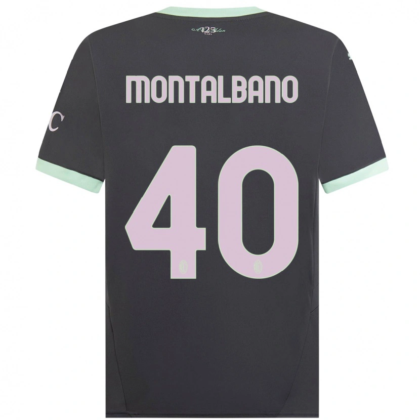 Danxen Pánské Nicolo Montalbano #40 Šedá Třetí Hráčské Dresy 2024/25 Dres