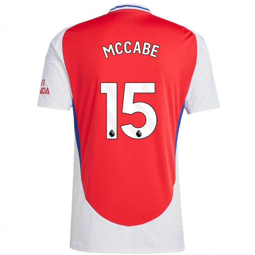 Danxen Dámské Katie Mccabe #15 Červená Bílá Domů Hráčské Dresy 2024/25 Dres