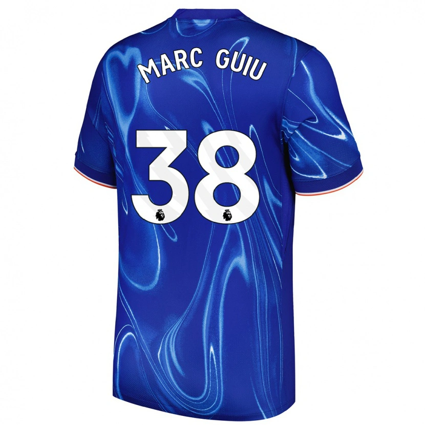 Danxen Dámské Marc Guiu #38 Modrá Bílá Domů Hráčské Dresy 2024/25 Dres