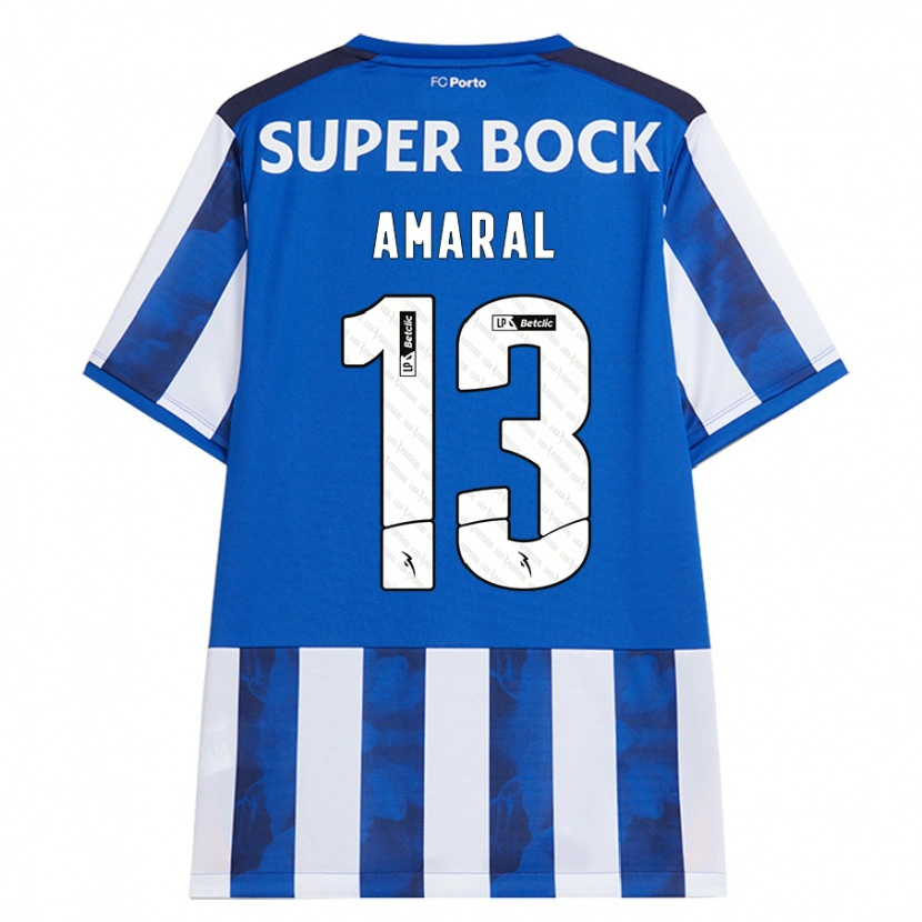 Danxen Dámské Fábio Amaral #13 Modrá Bílá Domů Hráčské Dresy 2024/25 Dres