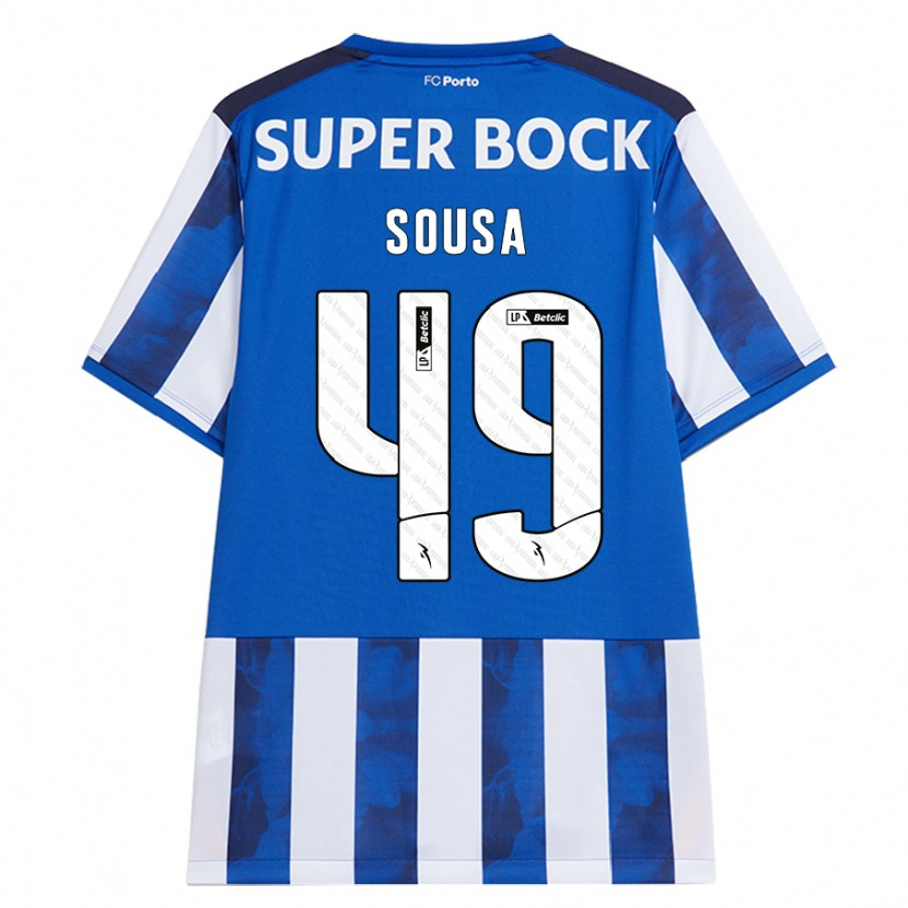 Danxen Dámské Gonçalo Sousa #49 Modrá Bílá Domů Hráčské Dresy 2024/25 Dres