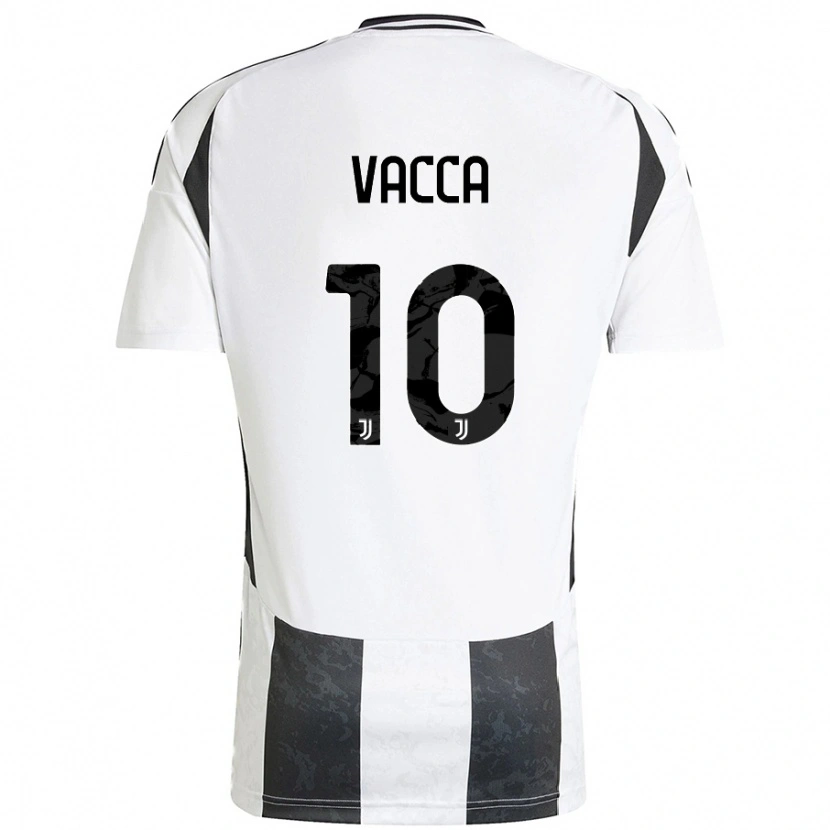 Danxen Dámské Alessio Vacca #10 Bílá Černá Domů Hráčské Dresy 2024/25 Dres