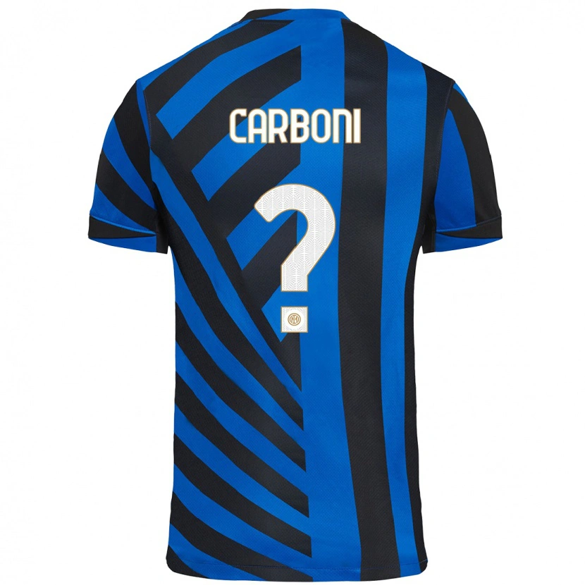 Danxen Dámské Franco Carboni #0 Modrá Černá Domů Hráčské Dresy 2024/25 Dres