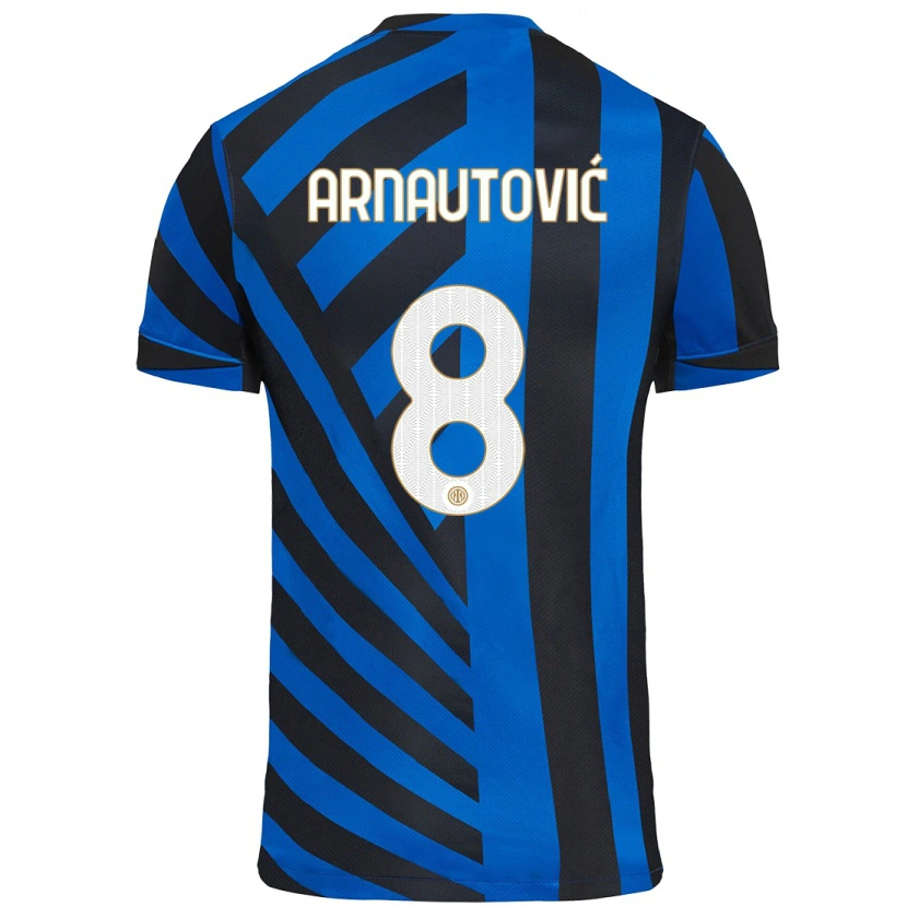 Danxen Dámské Marko Arnautovic #8 Modrá Černá Domů Hráčské Dresy 2024/25 Dres
