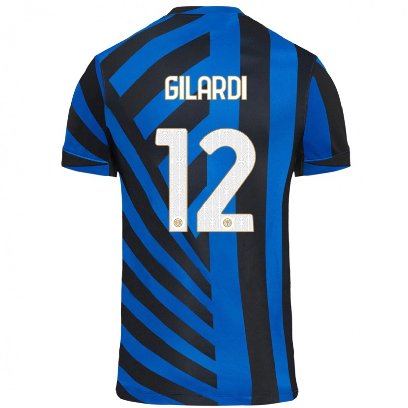 Danxen Dámské Astrid Gilardi #12 Modrá Černá Domů Hráčské Dresy 2024/25 Dres