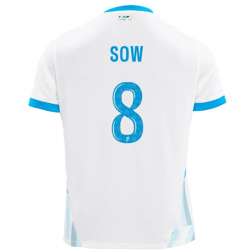 Danxen Dámské Mbayang Sow #8 Bílá Nebesky Modrá Domů Hráčské Dresy 2024/25 Dres