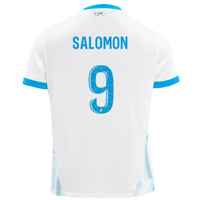 Danxen Dámské Maeva Salomon #9 Bílá Nebesky Modrá Domů Hráčské Dresy 2024/25 Dres