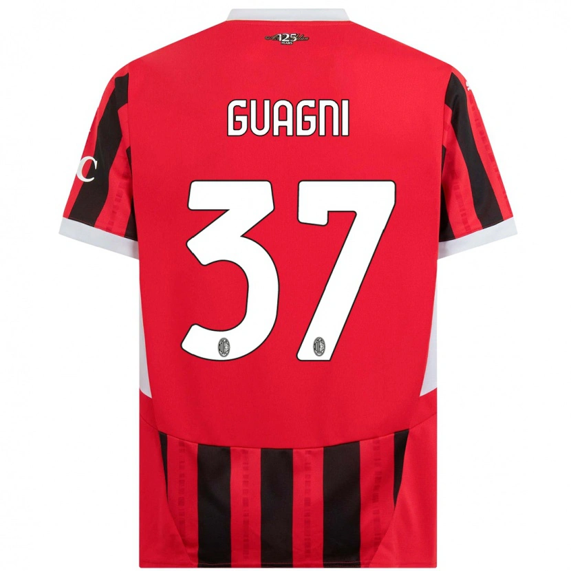 Danxen Dámské Alia Guagni #37 Červená Černá Domů Hráčské Dresy 2024/25 Dres