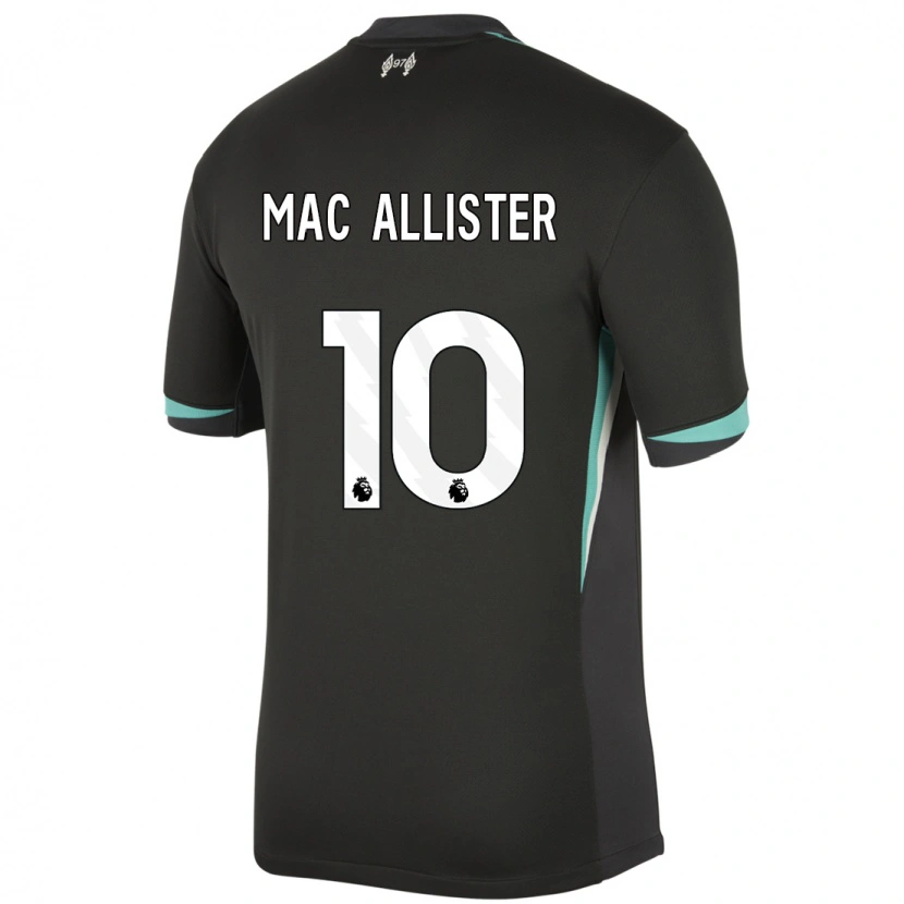 Danxen Dámské Alexis Mac Allister #10 Černá Antracitově Bílá Daleko Hráčské Dresy 2024/25 Dres