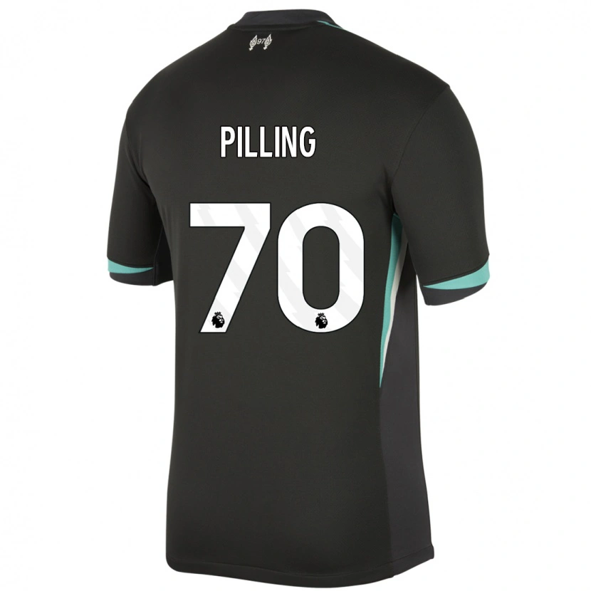 Danxen Dámské Tommy Pilling #70 Černá Antracitově Bílá Daleko Hráčské Dresy 2024/25 Dres