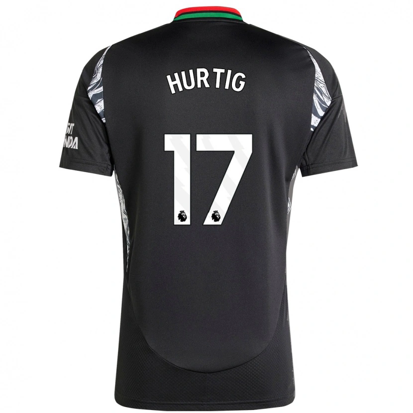 Danxen Dámské Lina Hurtig #17 Černý Daleko Hráčské Dresy 2024/25 Dres