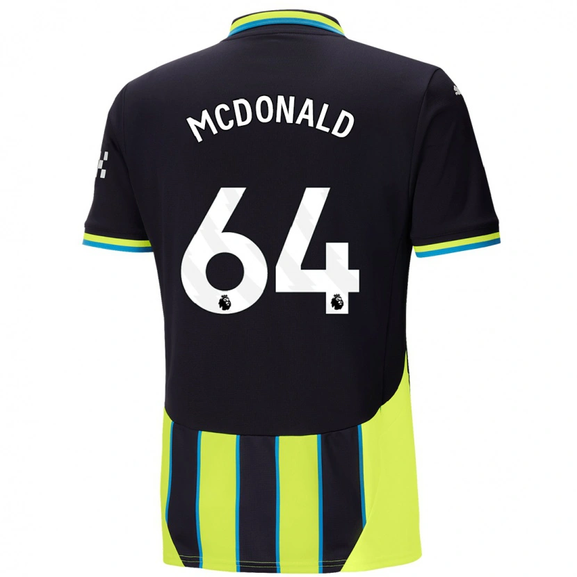 Danxen Dámské Rowan Mcdonald #64 Modrá Žlutá Daleko Hráčské Dresy 2024/25 Dres