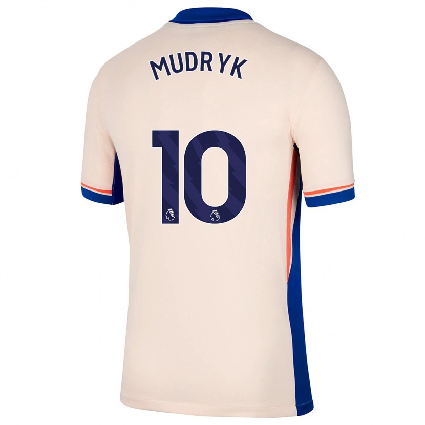 Danxen Dámské Mykhaylo Mudryk #10 Světle Béžová Daleko Hráčské Dresy 2024/25 Dres