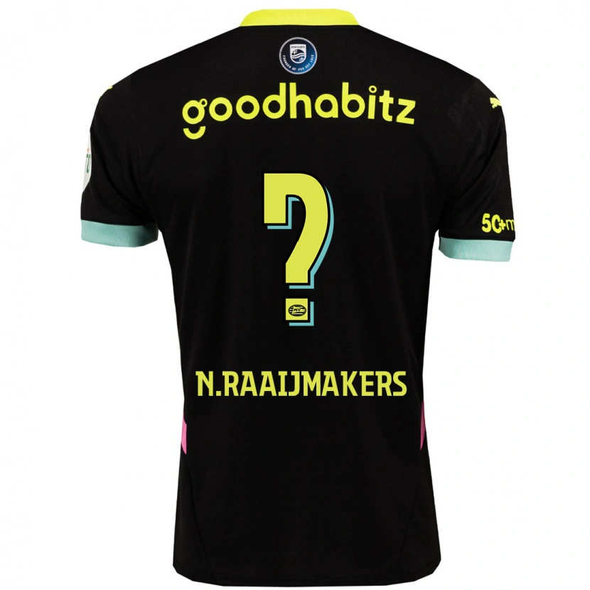 Danxen Dámské Niels Raaijmakers #0 Černá Žlutá Daleko Hráčské Dresy 2024/25 Dres
