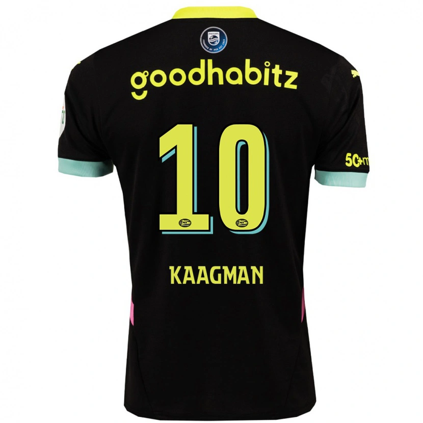 Danxen Dámské Inessa Kaagman #10 Černá Žlutá Daleko Hráčské Dresy 2024/25 Dres