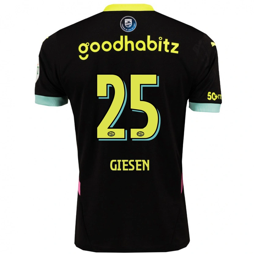 Danxen Dámské Suzanne Giesen #25 Černá Žlutá Daleko Hráčské Dresy 2024/25 Dres