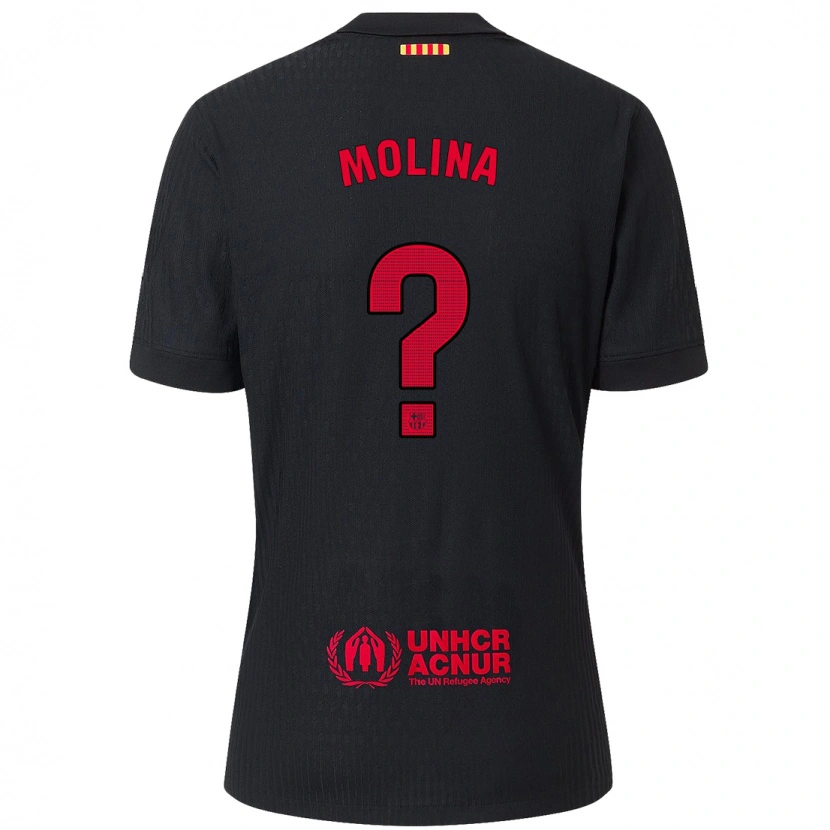 Danxen Dámské Jan Molina #0 Černá Červená Daleko Hráčské Dresy 2024/25 Dres
