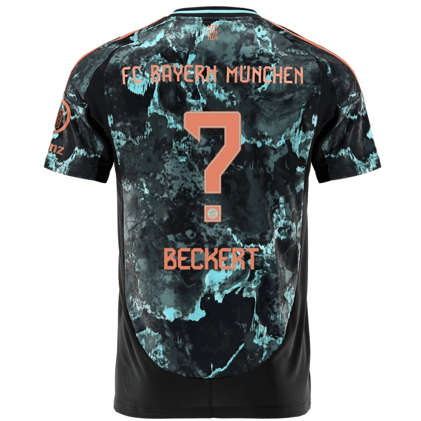 Danxen Dámské Valentin Beckert #0 Černý Daleko Hráčské Dresy 2024/25 Dres