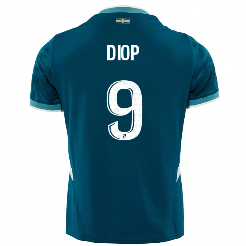 Danxen Dámské Mama Diop #9 Tyrkysově Modré Daleko Hráčské Dresy 2024/25 Dres
